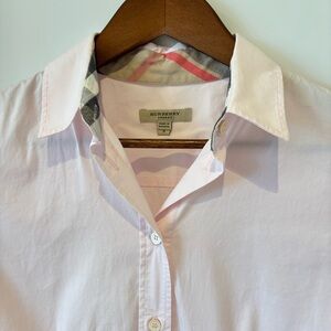 Burberry Preppy Coquette Academia Pink Button-up Shirt Classic Old Money Luxury